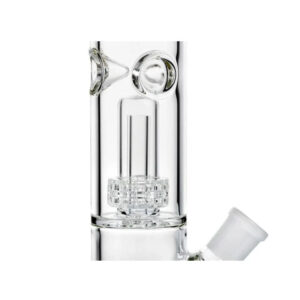 Shop Bud Straight Tube Matrix Percolator Bong 35cm - Pink in australian