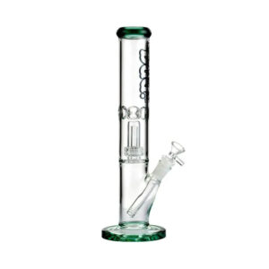 Shop Bud Straight Tube Matrix Percolator Bong 35cm - Teal in australian