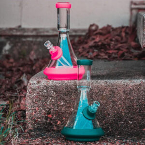 Shop GRAV Deco Silicone Beaker Bong 24cm - Toxic Pink in australian