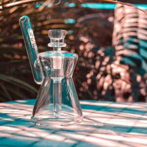 Shop GRAV Hourglass Pocket Bubbler Bong 12cm - Pink in australian