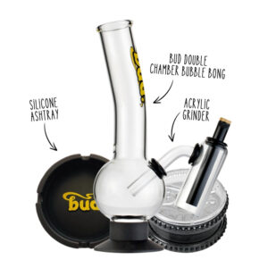 Shop Bud Double Chamber Bubble Bong Bundle in australian