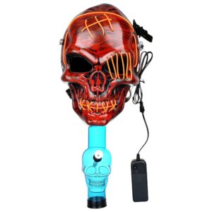 Shop Scary Skull Light Up Gas Mask & Acrylic Water Pipe - 8" in australian