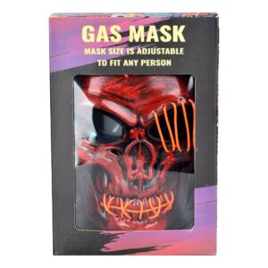 Shop Scary Skull Light Up Gas Mask & Acrylic Water Pipe - 8" in australian