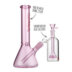 Shop Pink Bud Beaker Bong Bundle - Small in australian
