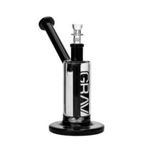Shop GRAV Medium Upright Bubbler Bong 18cm - Black Accents in australian
