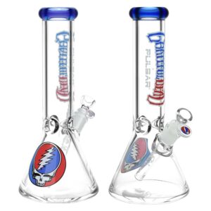 Shop Grateful Dead x Pulsar Steal Your Face Beaker Glass Bong - 11.75" / 14mm F in australian