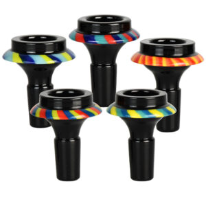 Shop Color Stripe UFO Herb Slide -14mm M/ 5pcs in australian