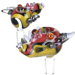 Shop Earth & Ice Wig Wag Dragon Head Herb Slide - 14mm M in australian