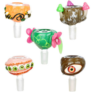 Shop Glass and Enamel Herb Slide - 14mm M / Assorted Styles 10PC Bundle in australian